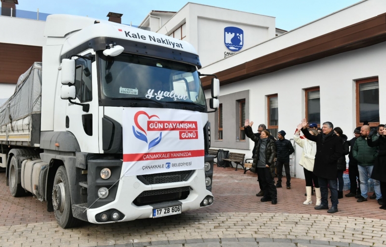 ÇANAKKALE BELEDİYESİ YENİ DEPREM YARDIM TIRLARI ELBİSTAN’A DOĞRU YOLA ÇIKTI