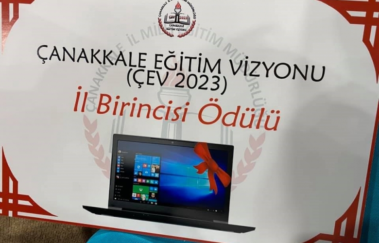 ÇANAKKALE EĞİTİM VİZYONU 2023' DE TURGUT REİS ORTAOKULU DAMGASI