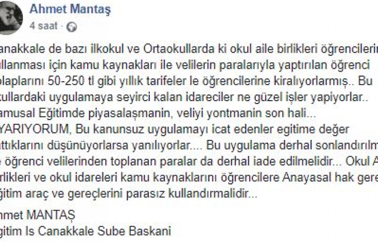 ÖĞRENCİLERDEN PARA ALINIYOR İDDİASI!                     