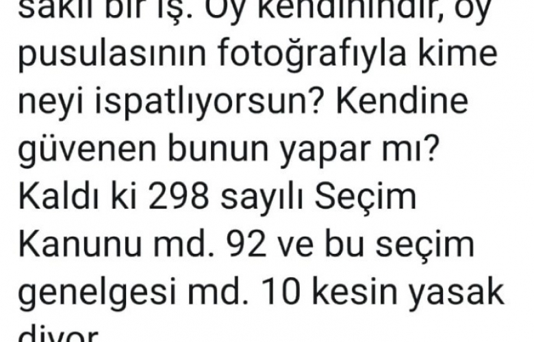 BÜLENT TURAN OY PUSULALI SOSYAL MEDYA PAYLAŞIMLARI İÇİN UYARDI