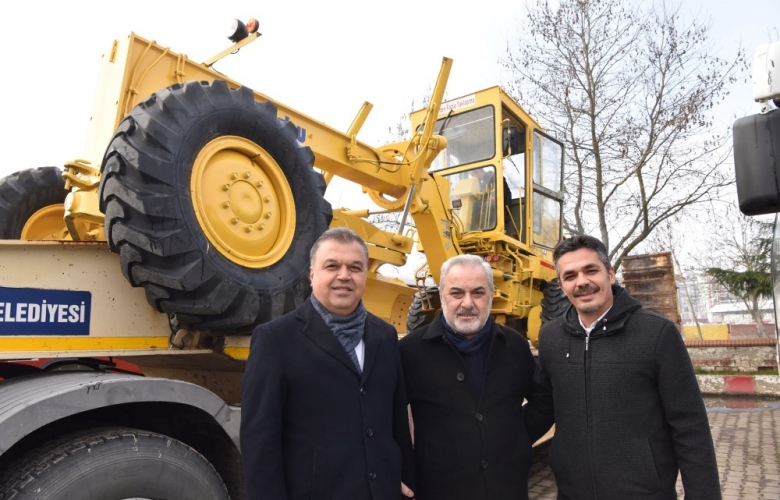 ÇAN BELEDİYESİ GÜÇLÜ ARAÇ FİLOSUNA BİR  ADET GREYDER EKLEDİ