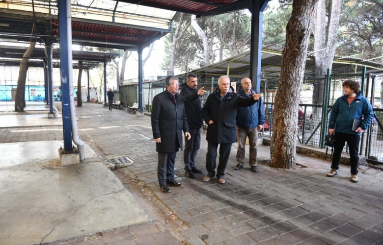 GÖKHAN PAZAR YERİNDE İNCELEMELERDE BULUNDU