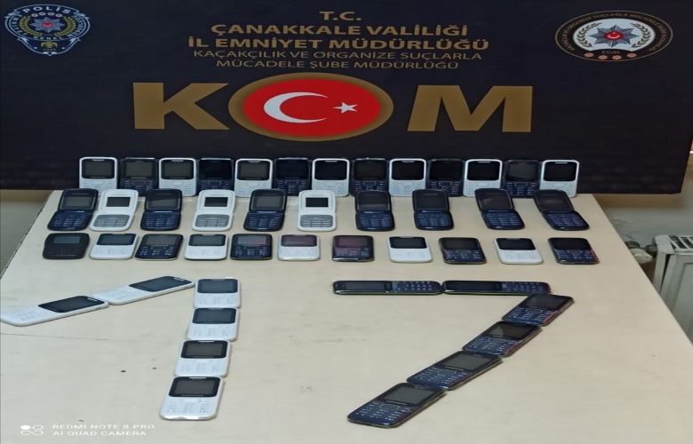 KAÇAK CEP TELEFONLARI ELE GEÇİRİLDİ