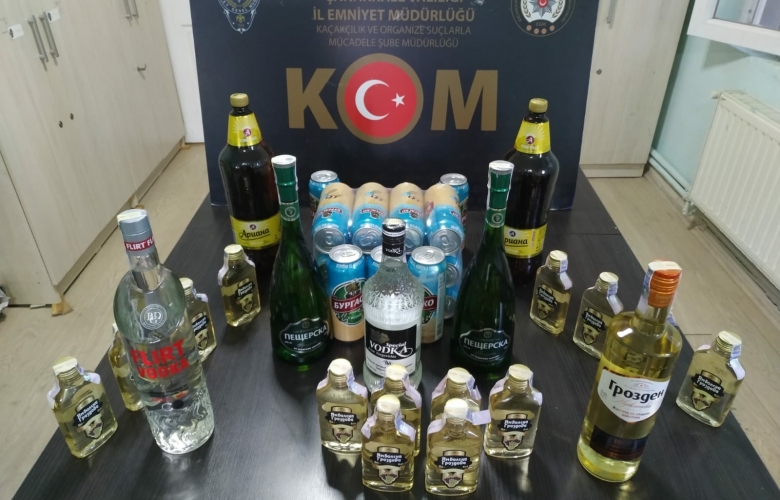 GÜMRÜK KAÇAĞI ALKOLLÜ İÇKİLERE EL KONDU
