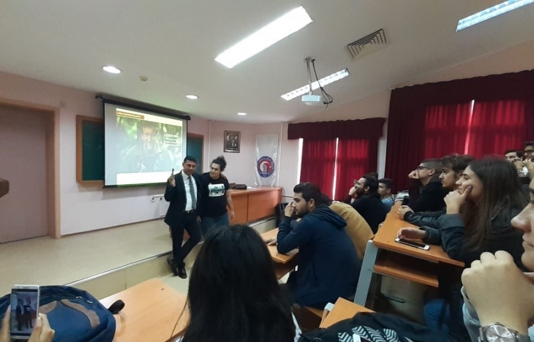 USTA SAVAŞ MUHABİRİ, ÇOMÜ’DE DERSE TELEFONLA BAĞLANDI