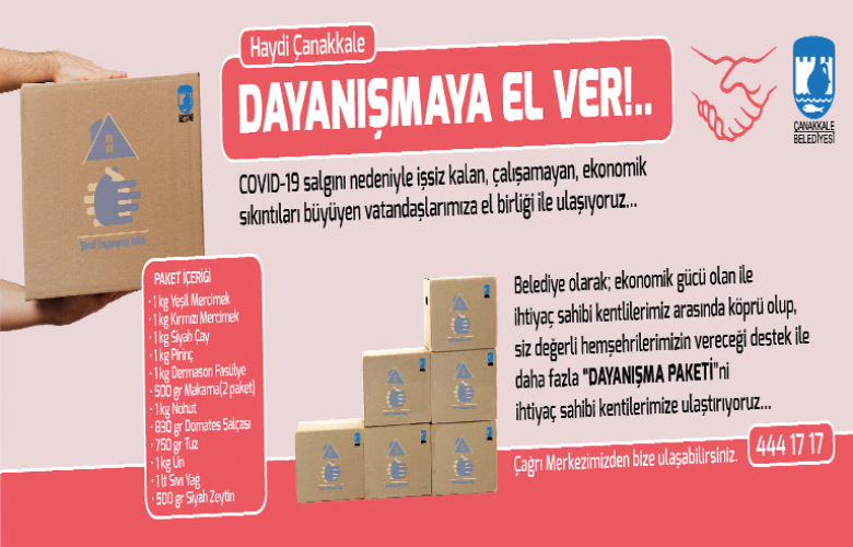 ÇANAKKALE BELEDİYESİ DAYANIŞMAYA  KÖPRÜ OLUYOR