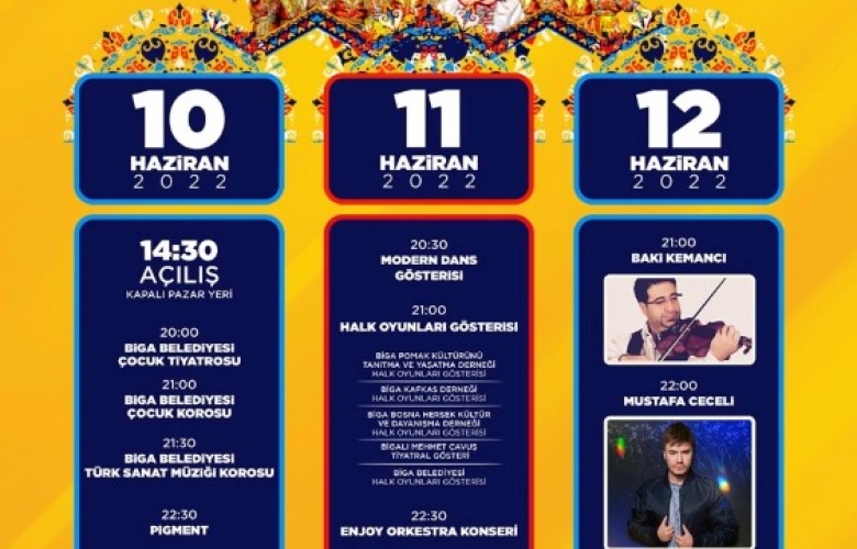BİGA ALIŞVERİŞ VE KÜLTÜR FESTİVALİ BAŞLIYOR