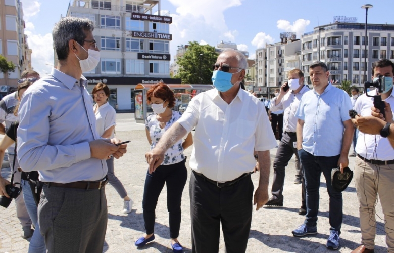 İSKELE MEYDANINDA TANITIM CADIRI GERGİNLİĞİ