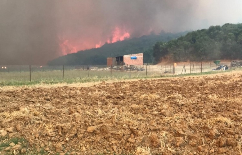 GELİBOLU YARIMADASINDA YANGIN SEBEBİ İLE KÖYLER BOŞALTILDI