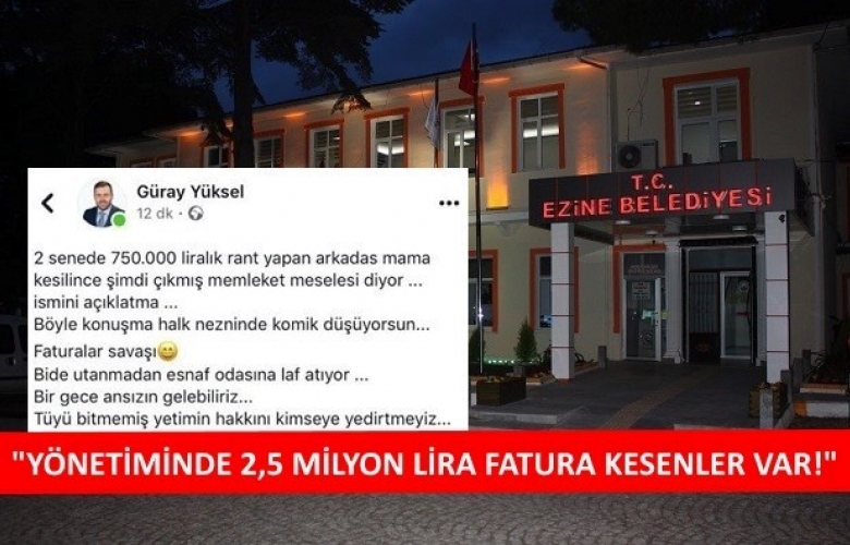 Ezine Belediye Başkanı Güray Yüksel ve İsmail Pola sosyal medyada birbirine girdi!
