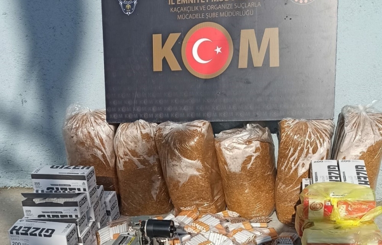 KAÇAK TÜTÜN VE MAKORONLARA EL KONULDU