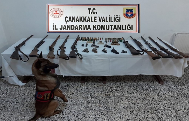 ÇANAKKALE İL JANDARMADAN SİLAH VE MÜHİMMAT KAÇAKÇILIĞI OPERASYONU