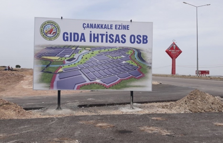EZİNE GIDA İHTİSAS ORGANİZE SANAYİ BÖLGESİNDE ALT YAPI ÇALIŞMALARI HIZLA DEVAM EDİYOR