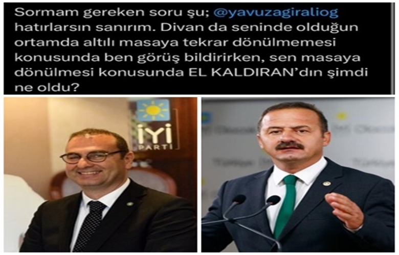 “MASAYA DÖNÜLSÜN DİYEN SEN DEĞİLMİYDİN?”