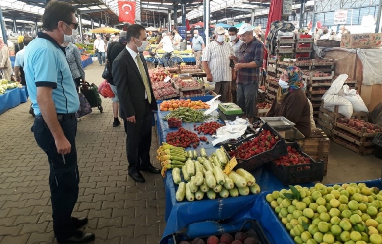 VALİ AKTAŞ, CUMA PAZARINDA İNCELEMELERDE BULUNDU