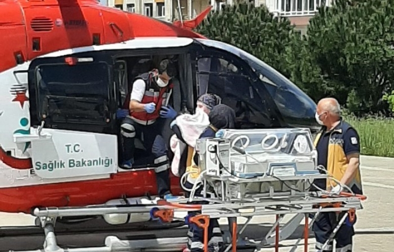 ÇANAKKALE’DE AMBULANS HELİKOPTER HAYAT KURTARIYOR