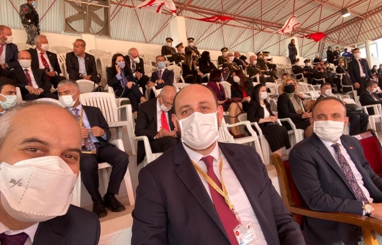 TURAN, CUMHURBAŞKANI ERDOĞAN İLE BİRLİKTE KKTC’NİN 37. KURULUŞ YILI TÖRENLERİNE KATILDI